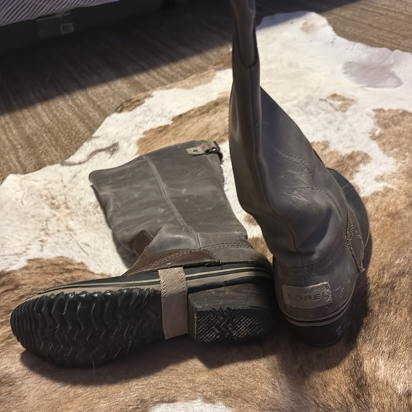 Sorel Tall Equestrian Riding Boots, shale gray waterproof, size 8.5 - Picture 4 of 7